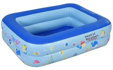 Inflatable Pool Inflatable Swimming Pool Summer Toy Water Pool Cartoon Bathing Sand Pit Outdoor User Friendly Easy to Set up(Bag 1.2 m two-layer pool (115 * 85 * 35cm)35 pieces per box)