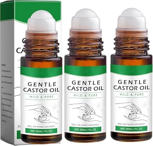 Bio-Rizinusöl-Roll-on, sanft und effektiv, Massageöl für Frauen mit natürlichen Inhaltsstoffen, für Bauch, Gesicht und Körper
