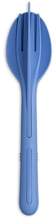 Koziol KLIKK Set de couverts 3 pièces | Cuillère, fourchette, couteau | pour les déplacements, emboîtables, légers | Plastique biocirculaire, passe au lave-vaisselle | Lunch to Go, voyage, pique-nique
