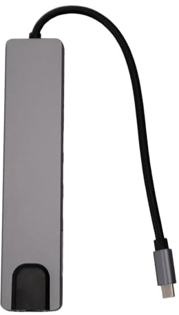 Estación de Acoplamiento USB C, estación de Acoplamiento multipuerto para computadora portátil, Carga 4K RJ45 PD 2 Puertos USB 3.0, concentrador de Metal para Pro Air XPS, Tipo C