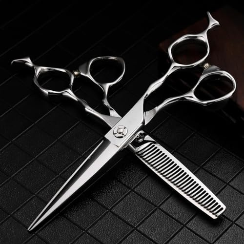 YZCIS Haarschneideschere, 15,2 cm, gut geschnitten, Haarpflege, Ausdünnung, Styling-Werkzeug, professionelles Friseur-Haarscheren-Set (