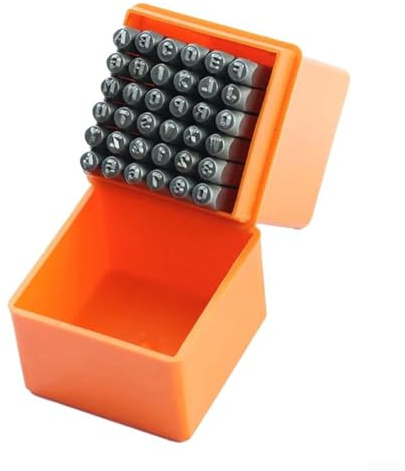 Effizientes Lederhandwerk mit dem 25 mm Edelstahl-Zahlen- und Buchstabenstempel-Set (6 mm)