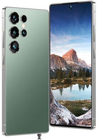 Maustron K25 Ultra smartphone sbloccato, schermo Full HD da 7,3 pollici, 8+256 GB, Android 14, fotocamera da 108 MP, Dual-SIM, Wi-Fi, GPS, batteria duratura, telefono economico per uso quotidiano