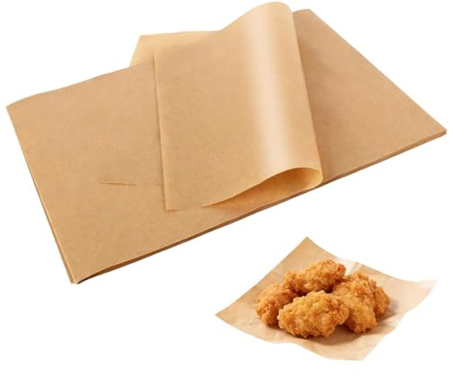 100 stycken bakpapper, oblekt bakpapper, 20 x 30 cm pergamentpapper för bakning, bakblad, non-stick bakningspapper för bakning, matlagning, grillning, fritering, pergamentblad