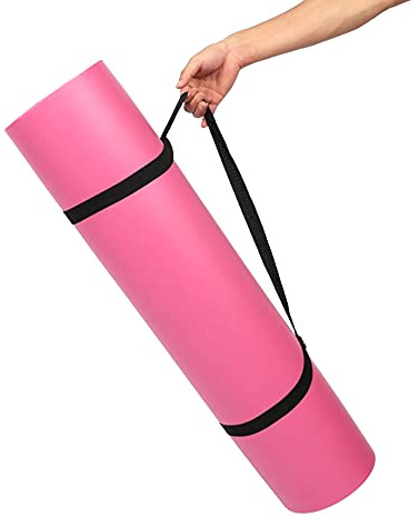 petjoyful Estera de Yoga Antideslizante de 72 x 24 Pulgadas, estera de Gimnasia Pilates ecológica, Bolsa de Almacenamiento de Regalo y Eslinga de Transporte (Púrpura)