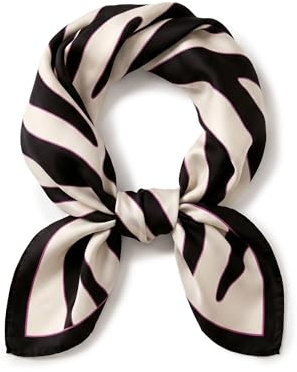 VIVISENCE Carré De Soie Femme 65 X 65 Cm, Foulard En Soie Naturelle 14 Momme, Bords Roulottés À La Main