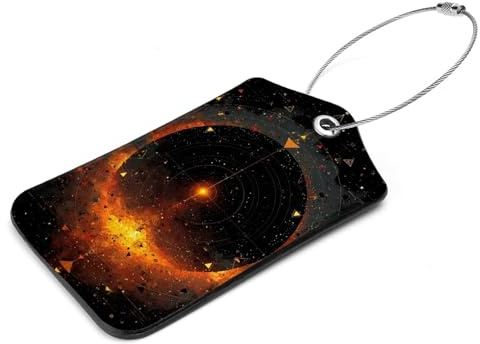 VAPOKF Mystical Space - Set di etichette identificative per valigie, accessori da viaggio per bagagli registrati, bagagli a mano e borse