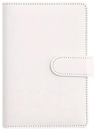 DVMSIEF Anteckningsbok med lösa blad A5/A6 budgetbindare för bärbar dator skydd PU löst blad handbok 6 hål dagbok agenda papper (blå-01, A5)