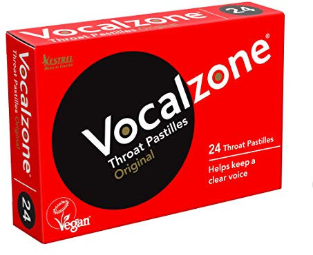 Vocalzone Throat Pastilles – Original 24 - for Sore Throats and Hoarseness When Overusing Your Voice. Produced and Sold in The United Kingdom Since 1912.