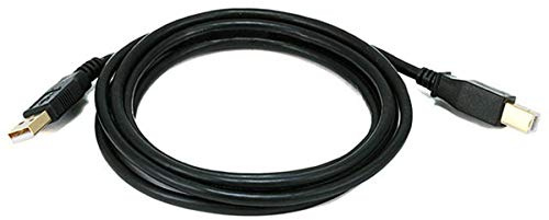 Monoprice 6-Feet USB 2.0 A Male to B Male 28/24AWG Cable (Gold Plated) (105438)