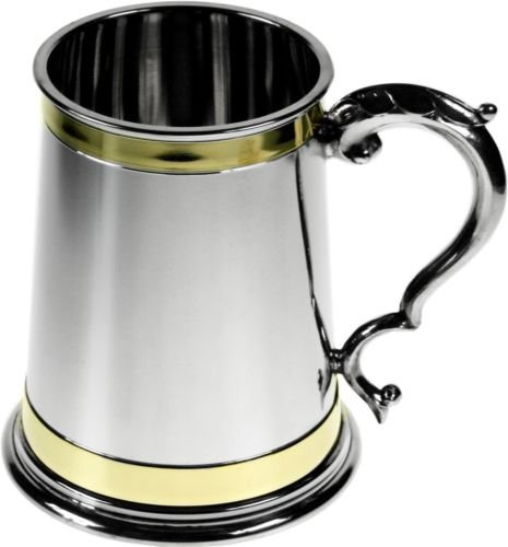 County Engraving Personalised 1 Pint Monarch Style Pewter Tankard - Engraved Gift - Enter Your Own Custom Text
