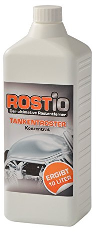 Rostio Tankentroster 1L – Konzentrat zur vollständigen Entrostung von Metalltanks – 1:10 verdünnbar – entfernt Rost zu 100% – für Tanks bis 10L – porentiefe Reinigung & Vorbereitung für Versiegelung