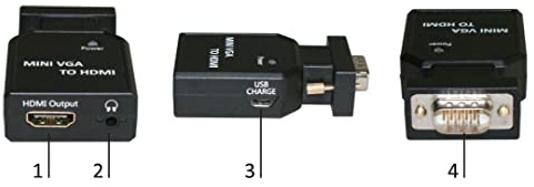 Microconnect mc-conmvgahm HDMI mini-vga Noir Adaptateur de câble vidéo – adaptateurs de câble vidéo (HDMI, mini-vga, femelle, noir, 640 x 480 (VGA), 800 x 600 (SVGA), 1152 x 864 (XGA +), 1280 x 1024 (SXGA), 1280 x 768 (WXGA), 1280 x..., FCC, CE)