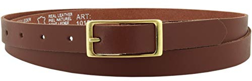 Ledergürtel echt Leder Damengürtel GOLD Schnalle 2 cm breit Hüftgürtel Jeansgürtel Damen Gürtel Casual Jeans schmal business | Vascavi | Made in Germany