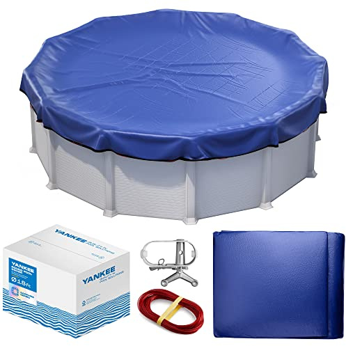 Yankee Pool Pillow 18 ft Round Pool Cover | Extra Thick & Durable Above-Ground Pool Cover | Sapphire Series of Premium Cold- and UV-Resistant Pool Cover | Above-Ground Pool Protection | by
