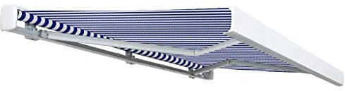 Tidyard Motorisierte Einziehbare Kassettenmarkise Kassetten-Markise Markisen Mit Standard-Wandhalterungen,Gelenkarmmarkise Balkonmarkise Klemmmarkise Sichtschutz 350x250 cm