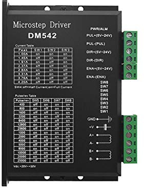 CNC Digital Microstep Driver DM542 Stepper Motor Driver Controller 2-Phasen 20-50V DC Max 4.2A 42 57 86 Motortreiber für Nema 17, 23 und Nema 34 Schrittmotor Serie, ersetzen M542 M542H