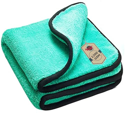 Car Windscreen Demister Towel – 40x40cm 1200GSM – Ultra-Absorbent, Streak-Free Microfibre Cloth for Fast Defogging & Drying – Dual-Layer Orange & Grey Design – Ideal for Windows, Mirrors & Interiors