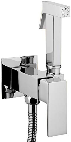 GLYYR Pulvérisateur de Bidet avec Eau Froide Unique, Chromé Douchette à Main Bidet Kit Montage Mural Kit de Pulvérisation de Toilette Laiton Toilette Bidet Spray pour Soins de Nettoyage