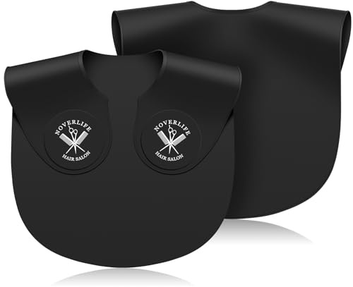 Noverlife Barber Hair Cutting Pad Guide, Silikon Haarfärbe Halsband, Stylist Haarschnitt Halsband, Beschwerter Nackenschutz aus Gummi für professionelles Salonhaarfärben & Dauerwellen - Schwarz