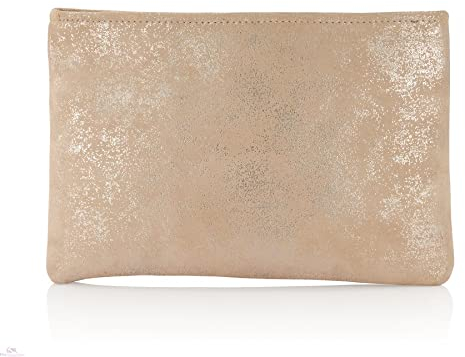 Generisch Brautbeutel Tasche Creme Ivory Champagne Gold Silber Brauttasche Hochzeit Clutch (Champagne Gold)