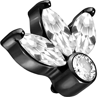 PIERCINGLINE Titan Schraubaufsatz mit Außengewinde 0,9 mm | LOTUSBLÜTE | Piercing Aufsatz Ersatz Farbauswahl