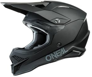 O'NEAL | Motocross-Helm | MX Enduro | ABS-Schale, Lüftungsöffnungen für optimale Kühlung | 3SRS Helmet Solid V.23 | Erwachsene | Schwarz | Größe XL (61/62 cm)