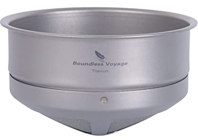 iBasingo Titan Kaffeefilter Über Papierlosen Kaffeefilter Gießen Leichter Tragbarer Outdoor Camping Haushaltsgarten Büro Wiederverwendbarer Kaffeetropfer (Ti6001P Nur Filter)