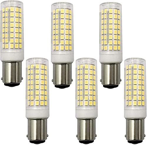 Lxcom Lighting 10W BA15D LED Corn Bulb Dimmable Double Contact Bayonet Base 4000K Natural White LED Bulb 100W Halogen Bulbs Equivalent JD Type T3 T4 Bulbs 1000LM for Pendant Sewing Machine, 6 Pack