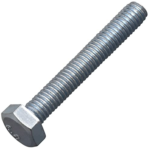 AERZETIX - C62146 - Satz mit 50 Schrauben M6x40 mm mit sechskantkopf - DIN 933 - härte, widerstandsklasse: 6.8 - aus verzinktem stahl - montage metallschrauben