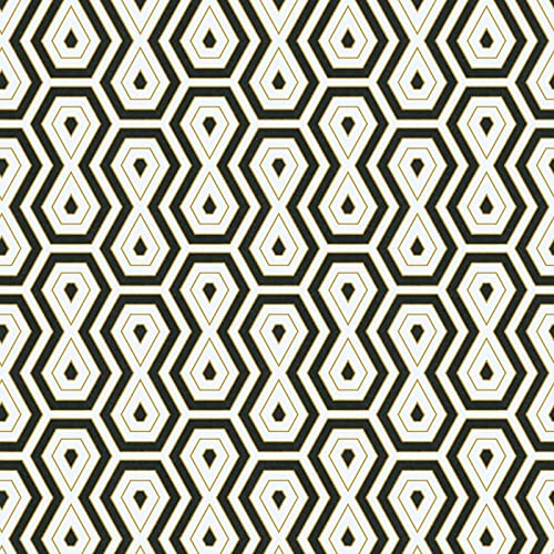 BRICOFLOR Retro-Tapete | Geometrische Tapete schwarz weiß | Retro Vliestapete mit Muster im 70er Jahre Stil | 80er Wandtapete aus Vlies und Vinyl für Küche und Wohnzimmer