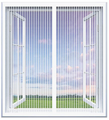 Zanzariera Per Finestre Zanzariere 50 x 200 cm Anti Zanzare Insetti Zanzariera Non Richiede Perforazione Tenda Anti Zanzare Insetti Zanzariera Porta Finestra, Bianco