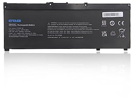 Oyomba SR04XL Battery for HP Omen 15 2018 15-CE0XX 15-CE015DX 15-DC0XX Pavilion 15-CB0XX 15-CX0XX 5-CB041NR 15-CX0056WM Series 917724-855 917678-1B1 HSTNN-DB7W HSTNN-IB7Z SR03XL