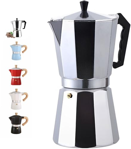 DITOSH 12 Cup Aluminum Espresso Stovetop Moka Pot Express Coffee Maker Percolator Italian Classic Mocha Coffee Machine for Italian and Cuban Cafe Brewing for Home & Camping 600ml 20oz