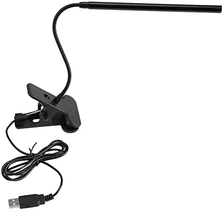 LED-Schreibtischlampe Mit Klemme, Touch-Sensor-Tisch-Leselampe, USB-betriebene Clip-on-Buch-Tischlampe, 360° Drehbar, Verstellbare, Augenschonende Nachttischlampe Für Kinder/Arbeitszimmer/PC(Schwarz)