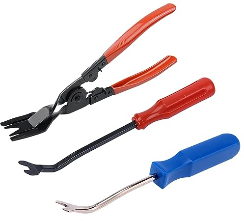 3 PCS Upholstery and Construction Staple Remover Tack Puller Nail Remover Tools,Heavy Duty Tack Remover,for Remove Staple in Furniture Wooden