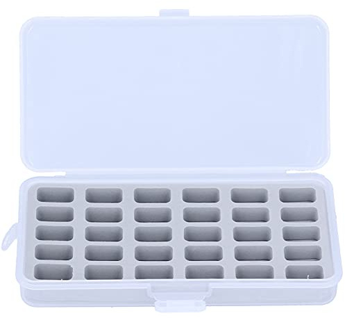Spulen-Aufbewahrungsbox, 30 Fächer, Transparent, Nähmaschinen-Spulen-Organizer, Kunststoff, Leere Spulen, Aufbewahrungskoffer, Spulenhalter für die Aufbewahrung von Näharbeiten