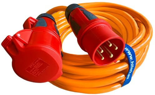 CEE H07BQ-F 5g4 32A - Prolunga elettrica in poliuretano, colore arancione (H07BQ-F 5g4 Grip, 20 metri)
