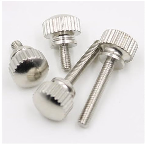 10 Stück M3 M4 M5 M6 Rändelschrauben Hoher Kopf Rändelschraube Messing Nickel Schrauben Länge 6mm-26mm (Size : M6x12mm 10pcs)