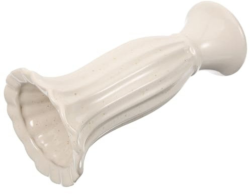 RORPOIR Vaso Per Fioriture Da Cimitero in Ceramica Colonna Romana Bianco Decorazione Resistente Alle Intemperie Per Tomba Supporto Stabile Per Fiori Commemorativi