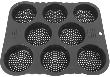 Stampo per Pane Hamburger, Hamburger Panini, Teglia a 8 Scomparti, Resistente al Calore, a Rilascio Facile, per Hamburger, per Cucina