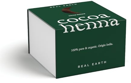 Real Earth Henna Haarfarbe 250g BIO 100% Natürliches. Henna Pulver Für Haare - Tönung Rot, Kupfer, Kupferrot, Goldbraun, Mittelblond, Schwarz, Dunkelbraun Color Prep Haut - Made in India