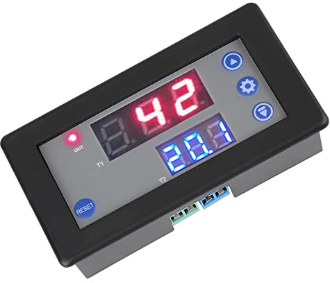 Temporizador de 12V, Temporizador Programable de 12V, Módulo de relé de Retardo de Sincronización, Temporizador de Ciclo, Pantalla Dual Led Digital