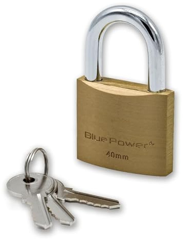 Blue Power Lucchetto a cilindro in ottone, 40 mm, universale