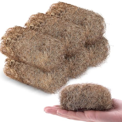 Teenyyou 6 Pcs Fine Grade Bronze Wool Pads for Polish, Smooth, Stand Strip Wood and Metals Surfaces