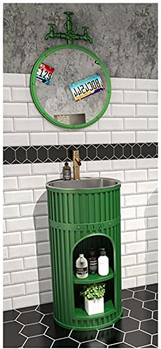 Waschtisch im Industrie-Stil, Eisenkunst, abnehmbar, freistehend, Waschbecken, Waschkommode mit Waschbeckenunterschrank