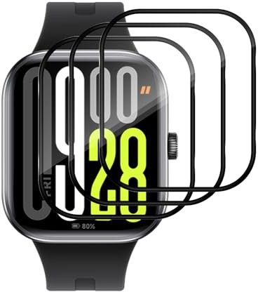 Lutree para Xiaomi Redmi Watch 5 Protector de Pantalla, 3 Piezas 3D Cobertura Completa Anti-Arañazo Sin Burbujas, HD Flexible Película Protectora