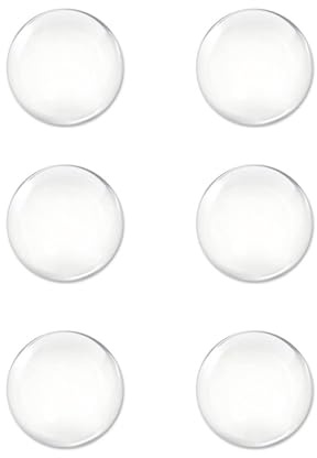 Strongest Wall Door Handle Stopper 5 cm Set 6 Pieces of Clear Rubber Door Knob Round Wall Shield Cushion Quiet Wall Protector for Door Handle.Guard Door Bumper Wall Protector Silencer Self Adhesive