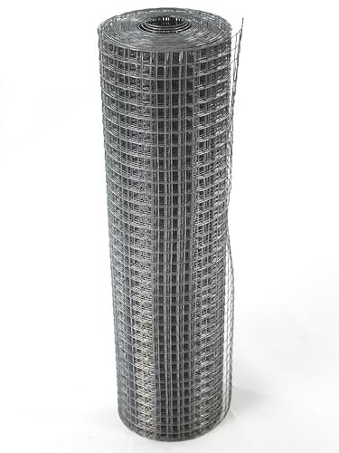 Actiasgear 16 Gauge Welded Wire Mesh – 1 x 1 Galvanised Steel Fencing Roll – 15m Length – Available in 2 Widths – Aviary, Bird Coop, Hutch & Pet Run Mesh (Roll Width 48)