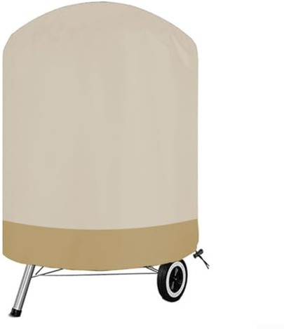 Oxford BBQ Grillabdeckung, 70 x 70 cm, wasserdicht, für den Außenbereich, mit Kordelzug, Schwarz/Silber (Beige)